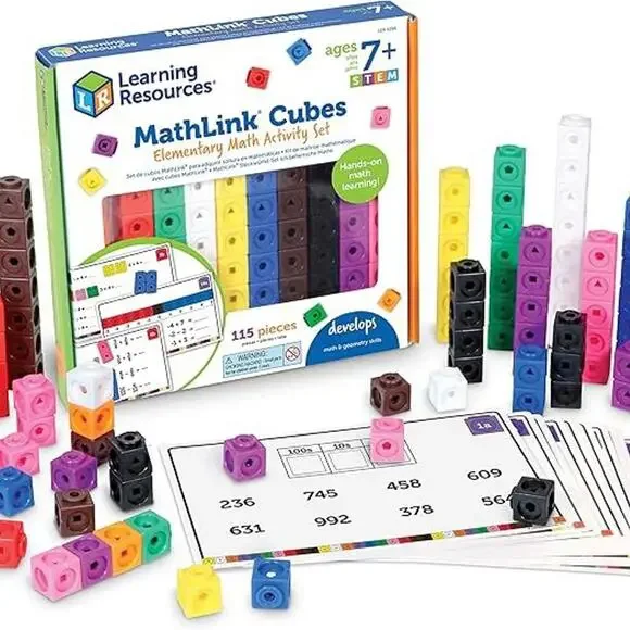 Learning Resources MathLink Cubes Elementary Math Activity Set - Picture 3 of 3